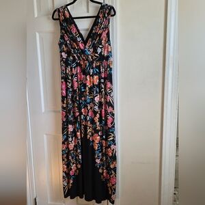 Soma Black Floral Maxi Dress